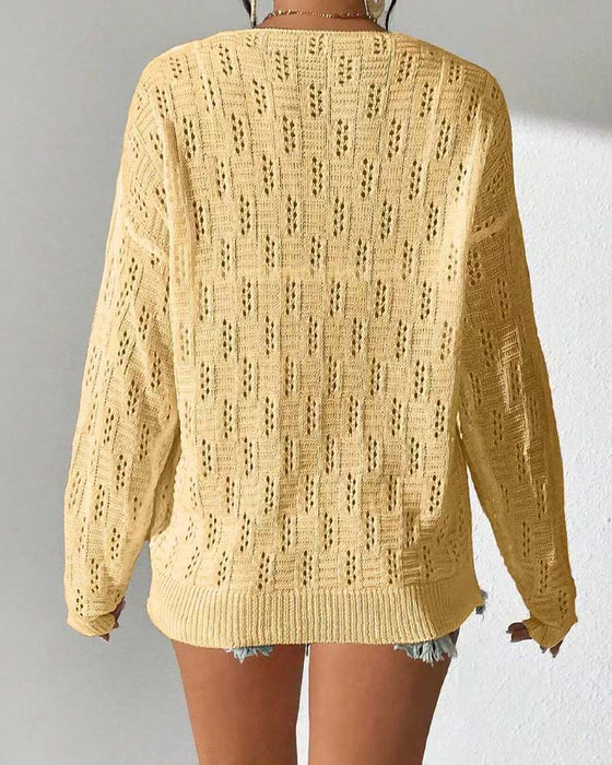Pullover Uitgehold Drop-Schouder