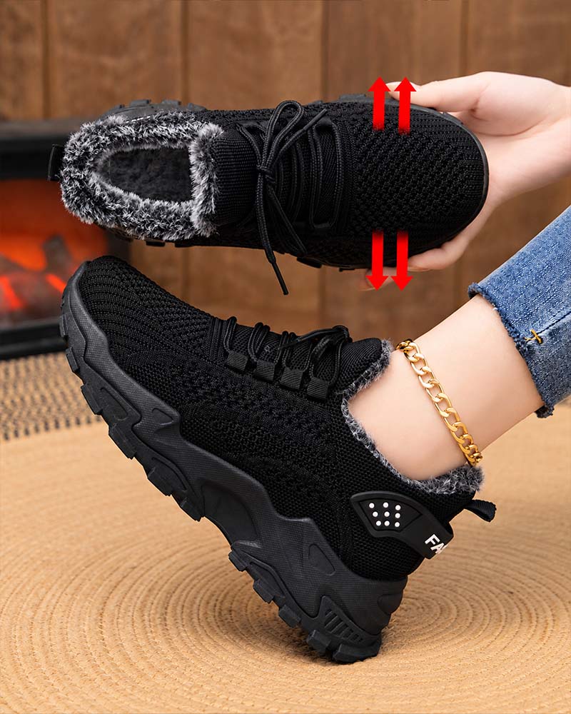 Sneakers Dikke Zool Fleece Gevoerd Sneeuw