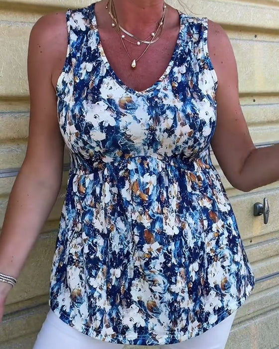 Tanktop Sexy Bedrukt Mouwloos