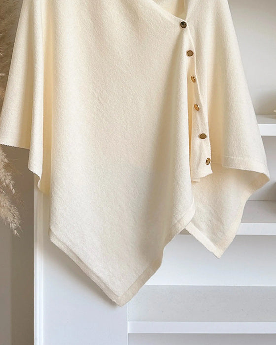 Jas Veelzijdig Asymmetrische Knoop Cape Mantel