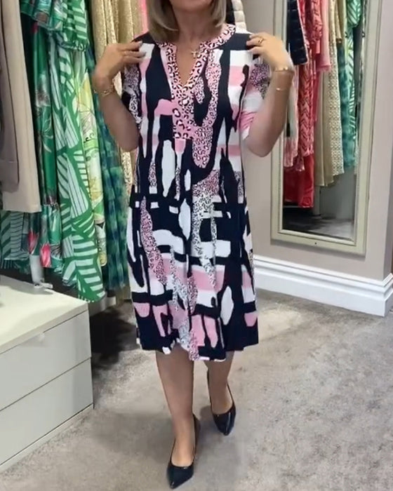 Midi-jurk met luipaardprint voor dames