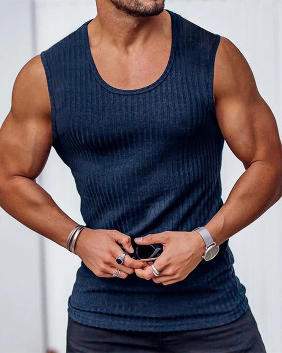 Tanktop Effen Verticale Streep
