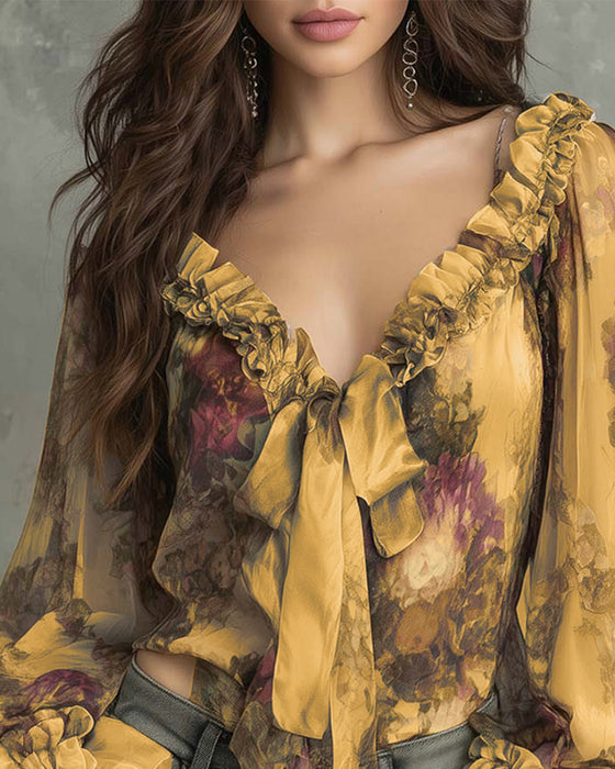 Blouse Lotusprint Elegant