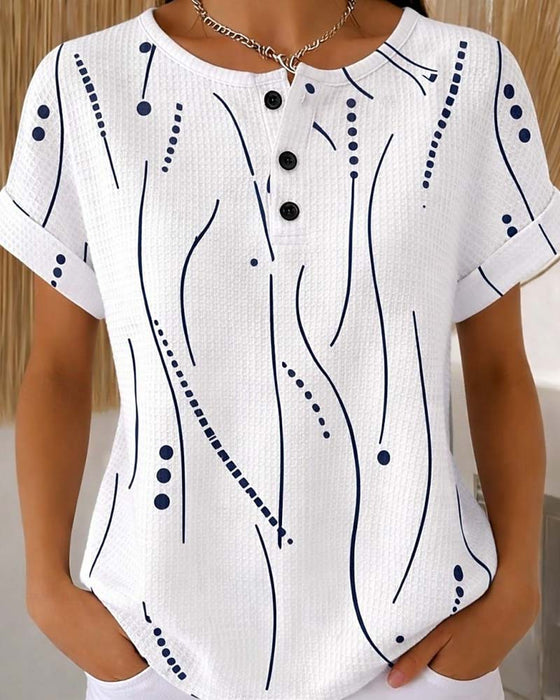 T-Shirt Ronde Hals Korte Mouwen
