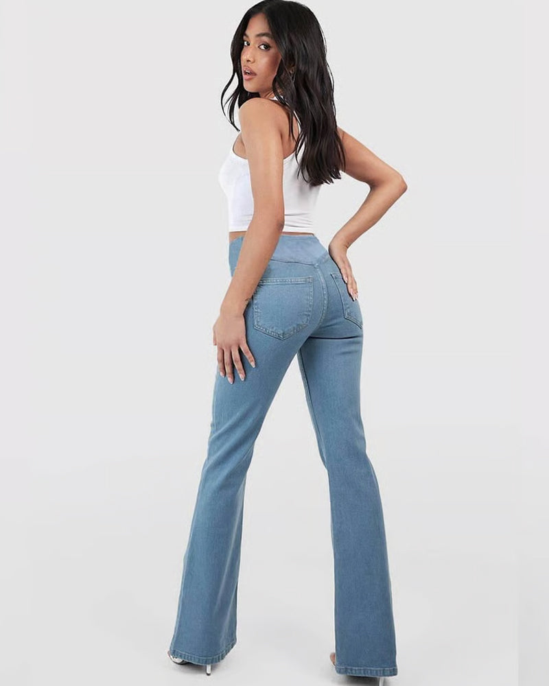 Broek Hoge Rekbaarheid Mode Zak Flare