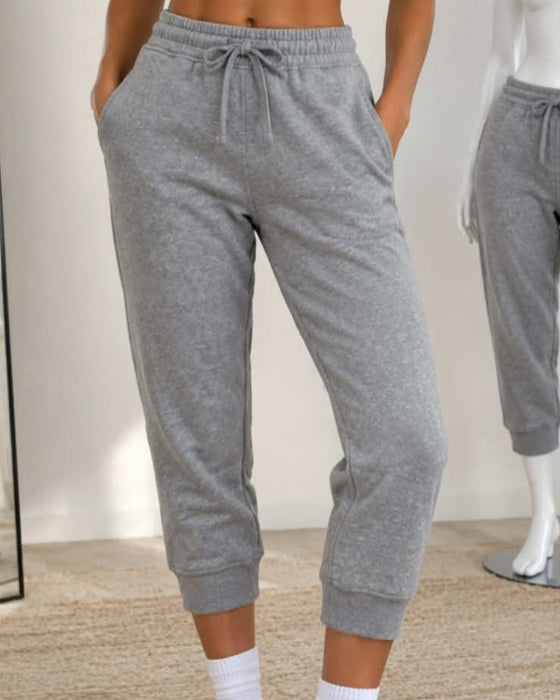 Joggingbroek Elastische Taille Cropped Jogger