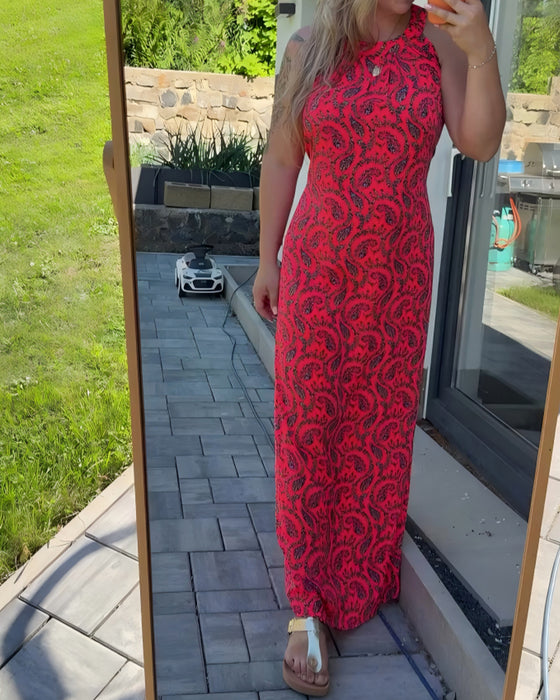 Jurk Halter Mouwloos Getailleerd