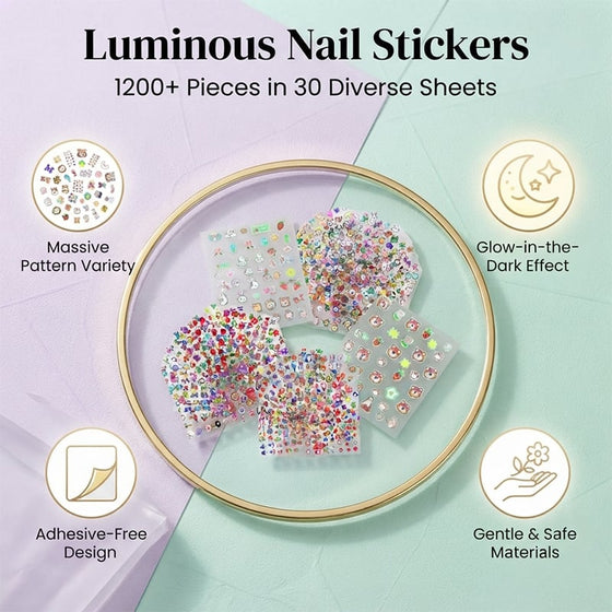 Glow-In-The-Dark Nagelstickers Voor Kinderen