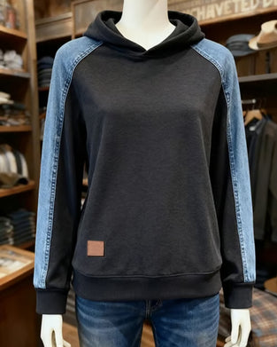 Hoodie Met Panelen In Contrasterende Kleur