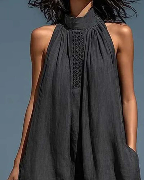 Jumpsuit Halter Hals Mouwloos