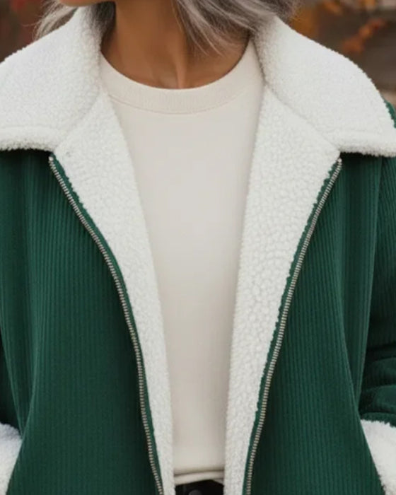 Jas Van Ribfluweel Met Lamswol