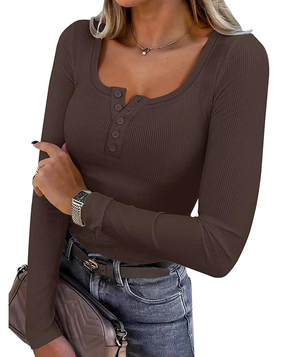 Blouse Casual Knoop Lange Mouw