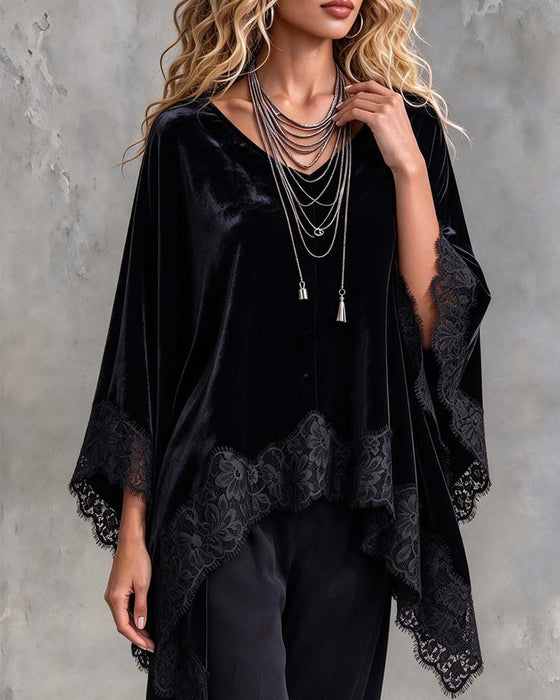 Top Klokmouw Kant Cape