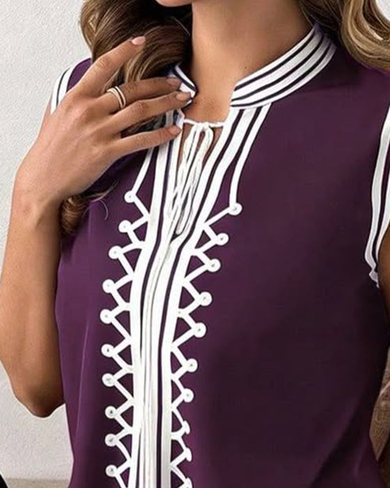 Jurk Witte Band Mouwloos Split Maxi