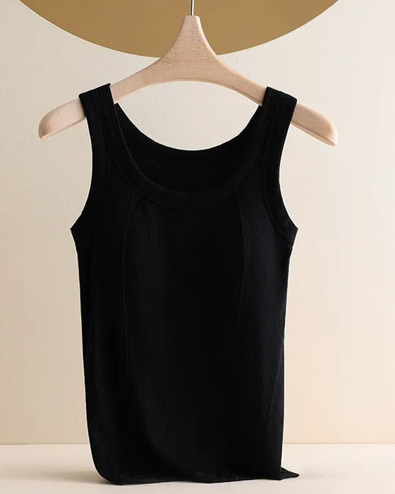 Cami‑Top Effen Kleur Met Ingebouwde Bh