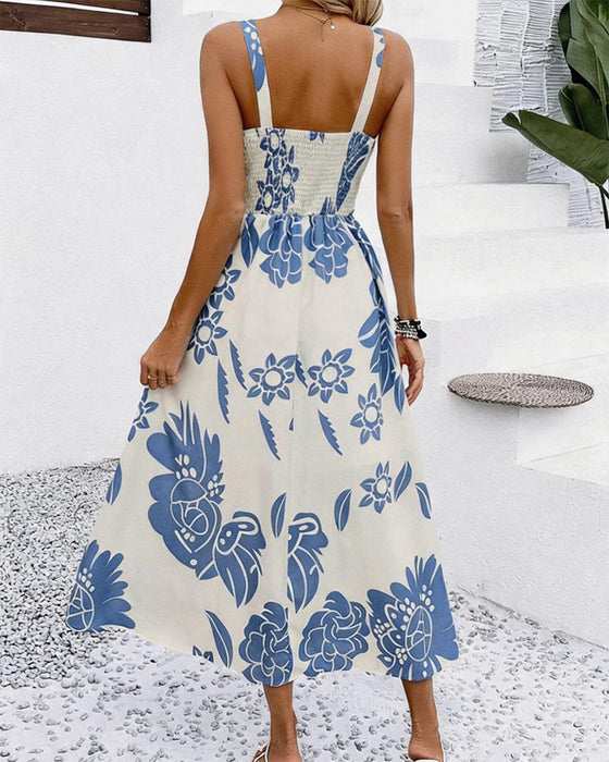Jurk Elegant Bandje Print