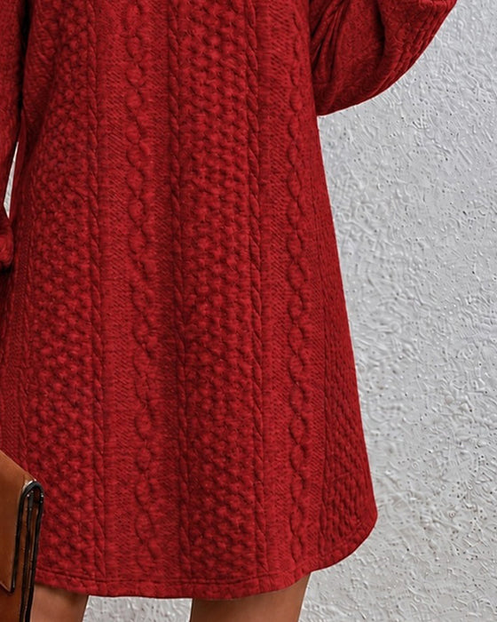 Jurk Capuchon Casual Effen