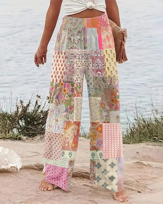 Broek Casual Hoge Taille Print
