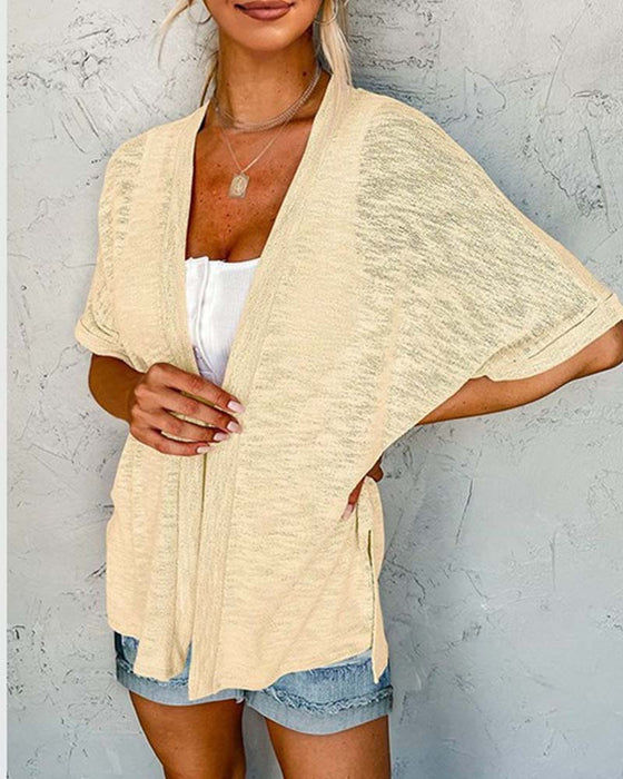 Jas Korte Mouw Casual Effen