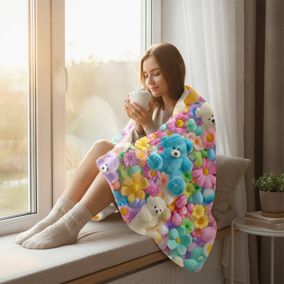 Deken Schattig Pluche 3D Plaid