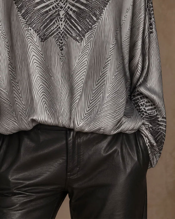 Blouse Patroon V-Hals Los