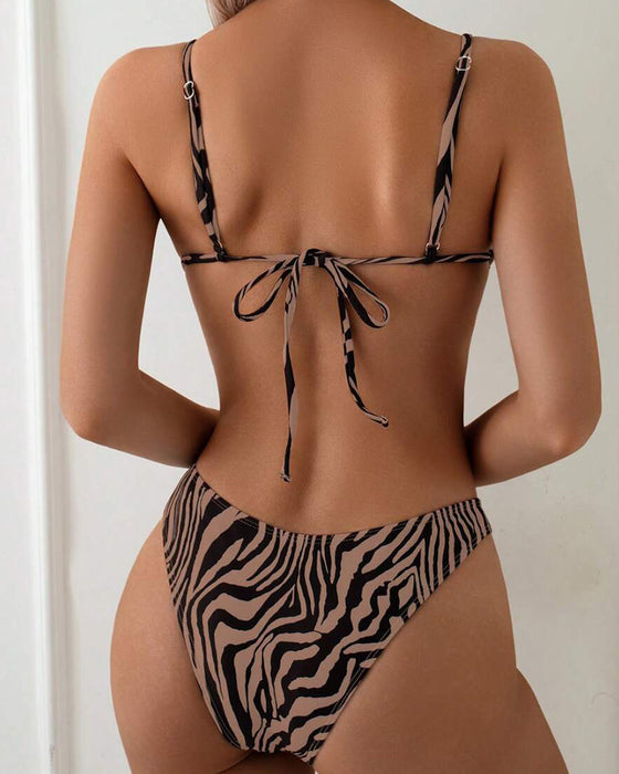 Bikini Zebraprint Sexy Vetersluiting