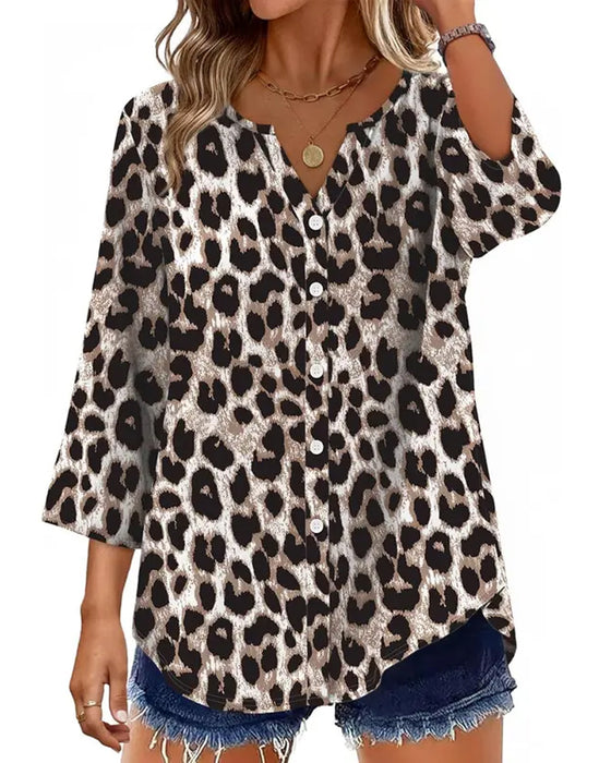 Blouse Stippenprint Loose Fit