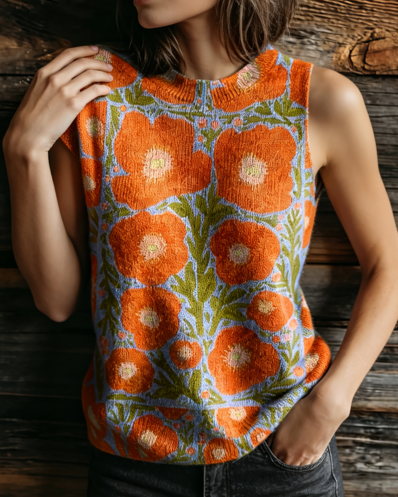 Pullover Geprint Ronde Hals Korte Mouw