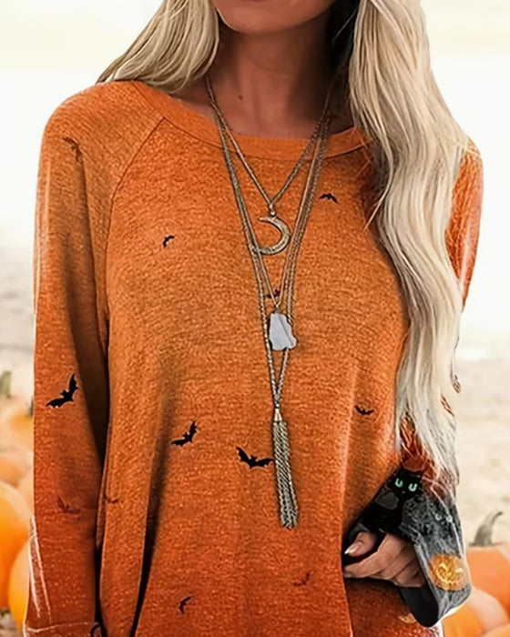 T‑shirt Lange Mouwen Ronde Hals