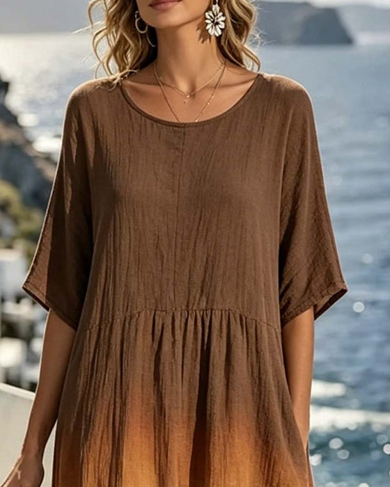 Jurk Casual Verloop Halve Mouwen