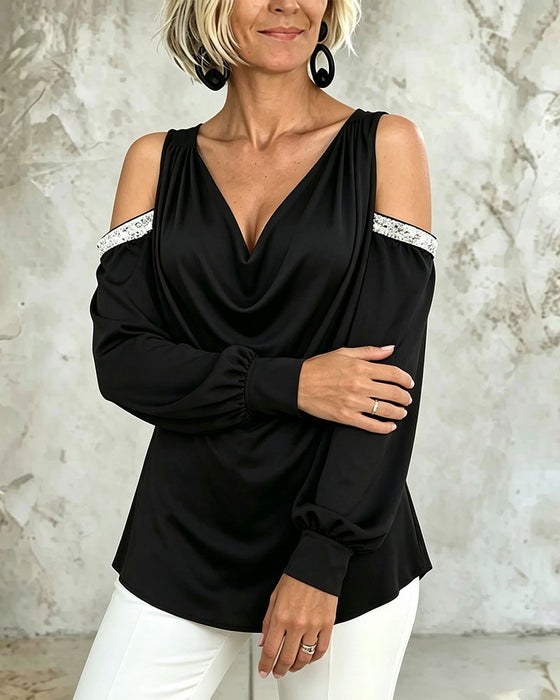 Blouse Casual Trendy Off-Shoulder