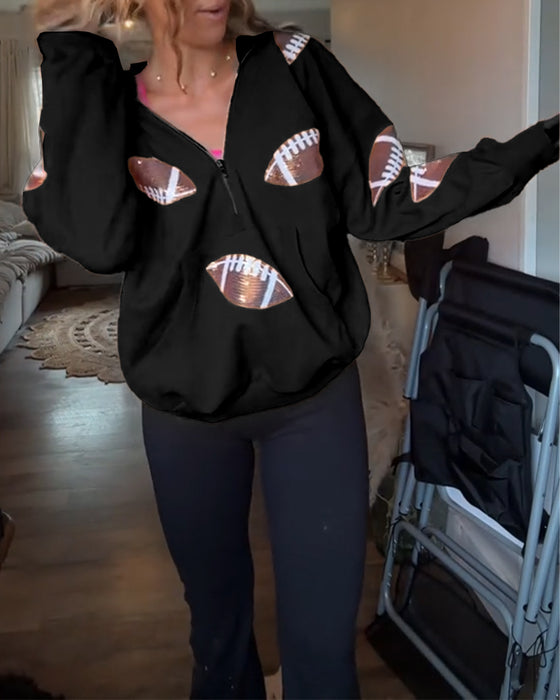 Capuchon Rugby Sequins