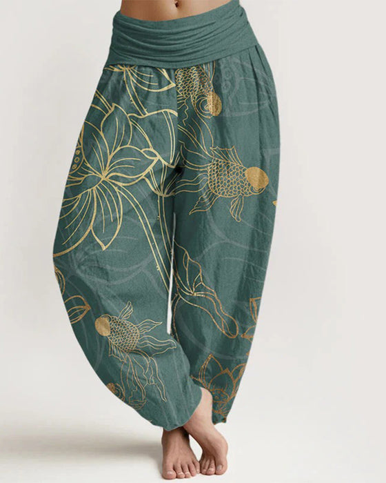 Broek Hoge Taille Geplooide Taille Harem