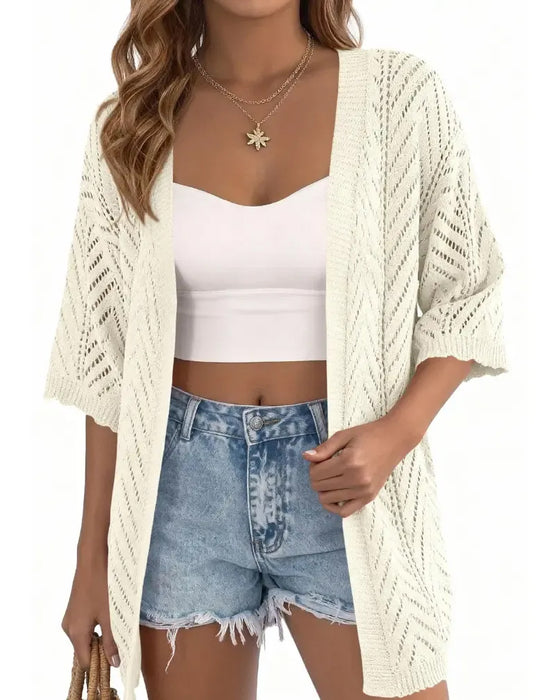 Cardigan Uitsnijding Los Open