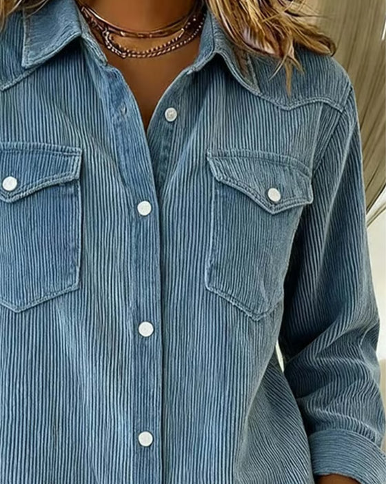 Langmouwig Overhemd Met Revers En Knoopsluiting