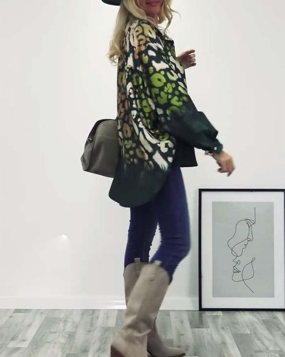 Casual overhemd met luipaardprint