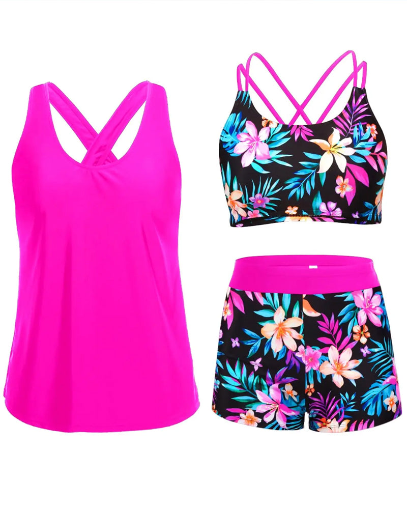 Vakantie Bedrukte Mouwloze Tankini