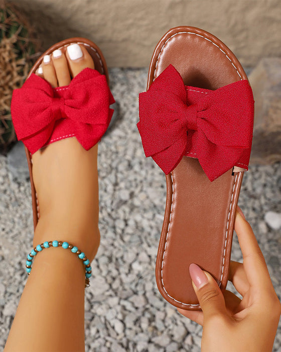Sandalen Dames Strikmotief Instapsandalen