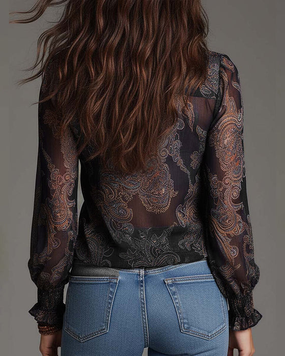 Blouse Half-Zip Ruis Retro