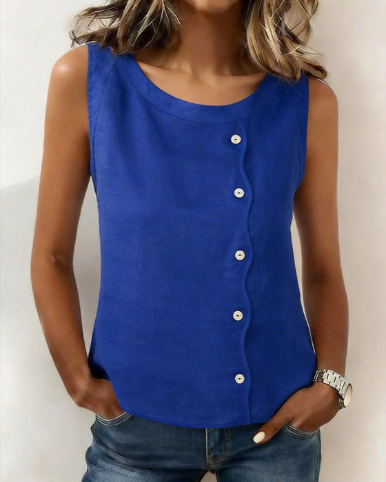 Tank Tops Mouwloos Zij Knoop