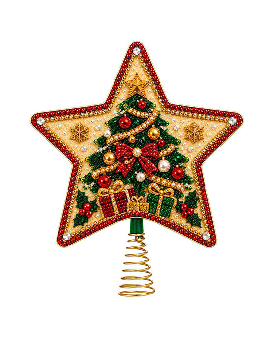 DIY Vijfpuntige Ster Diamant Schilderij Kerstboom Topper
