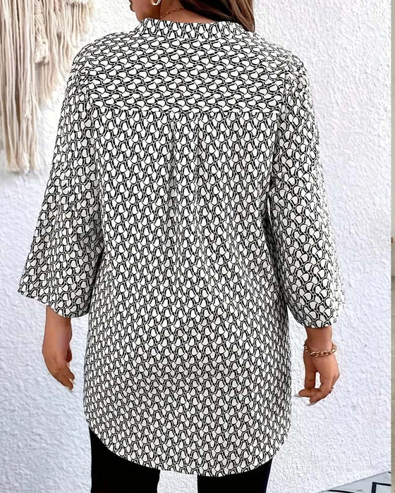 Blouse V-Hals Elegant Verfijnd Bohemien