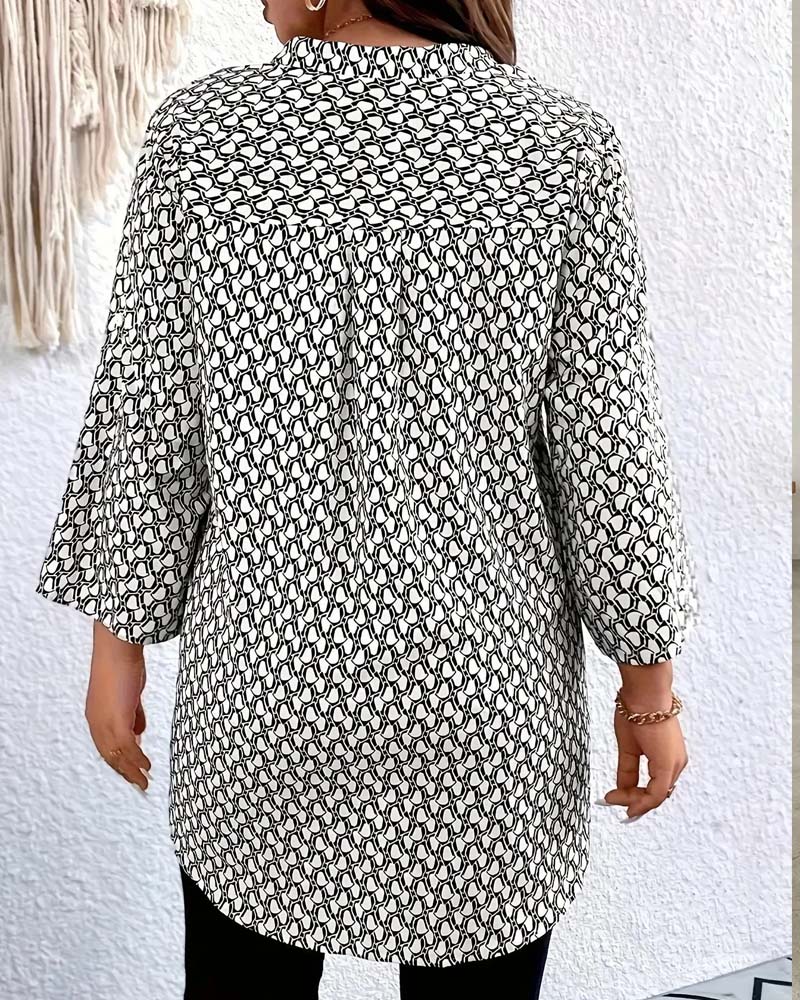 Blouse V-Hals Elegant Verfijnd Bohemien