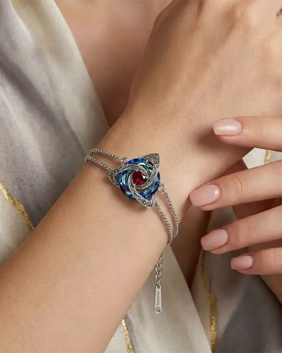 Armband Geboortesteen Keltische Drievoudige Knoop