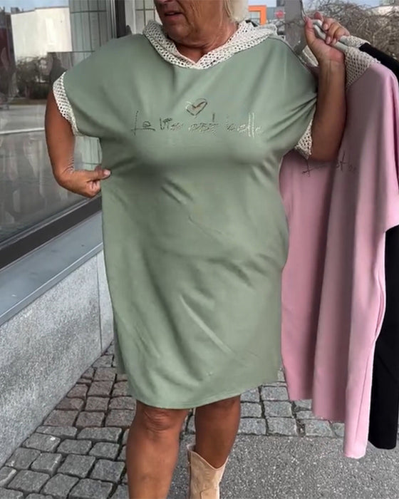 Jurk Casual Los Met Kap