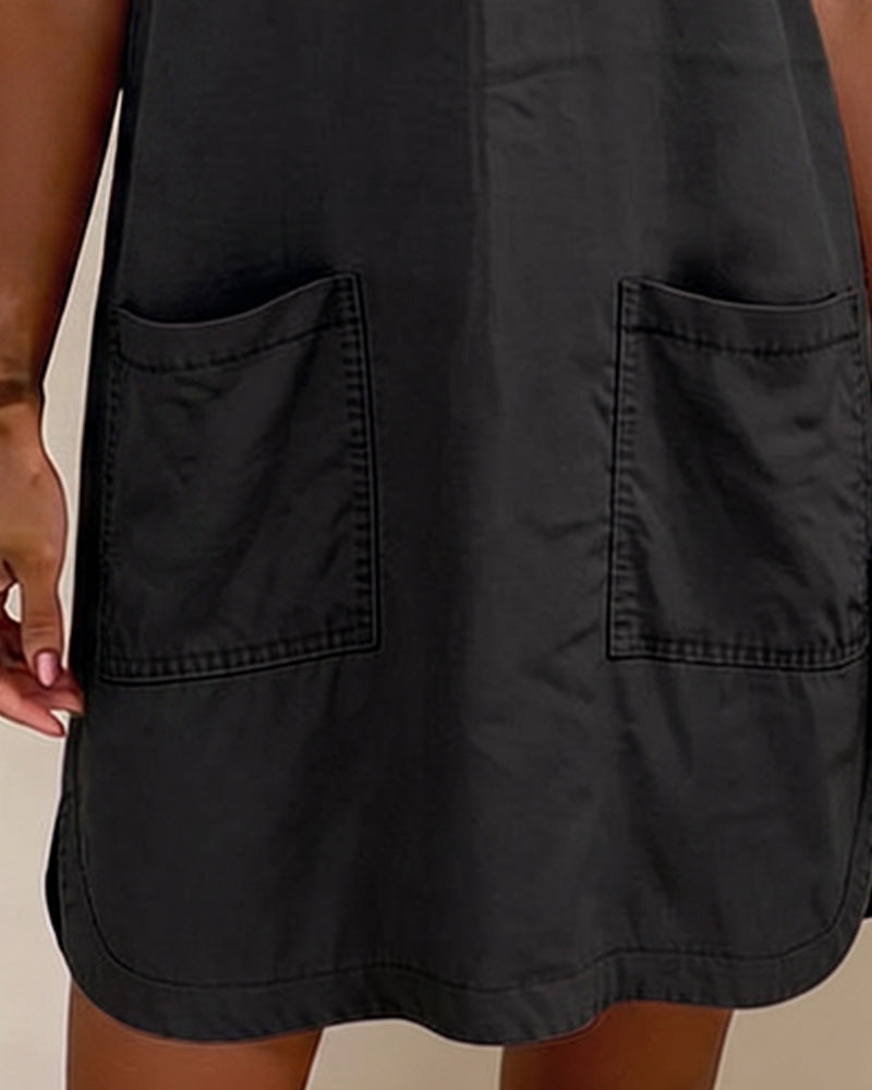 Jurk Strik V-Hals Zak Sheath