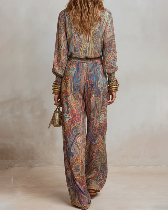 Set Bohemien Wijdbeen Broek