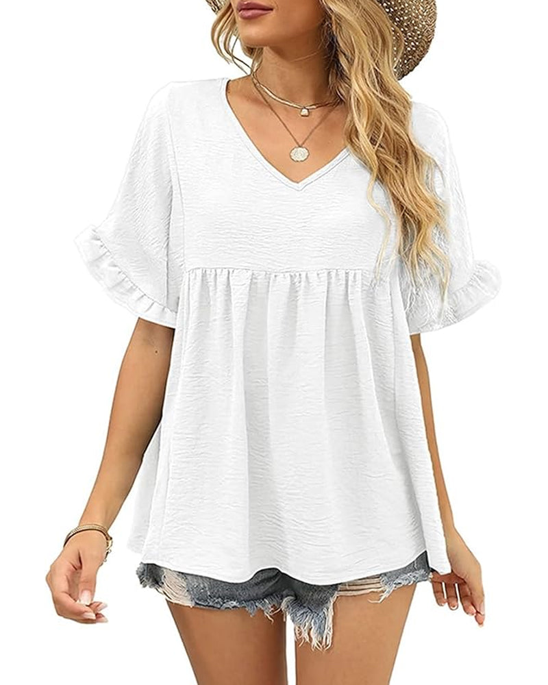 Blouse Casual Ruche Loose Fit