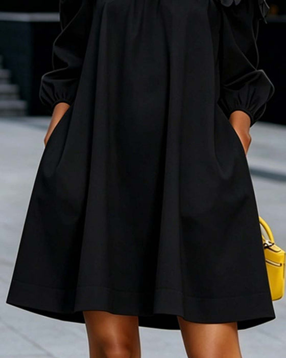 Jurk Off-Shoulder Bloemig Accent