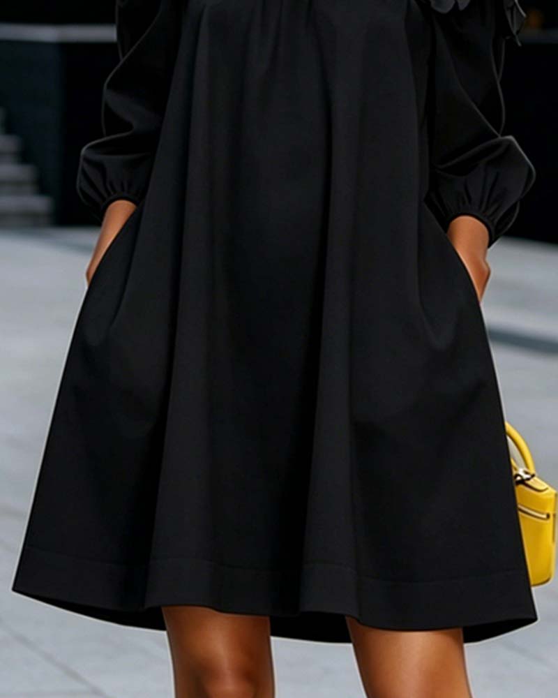 Jurk Off-Shoulder Bloemig Accent